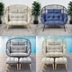 preview thumbnail 1 of 23, Gymojoy Double Wicker Egg Chair Outdoor Oversized Egg Chair