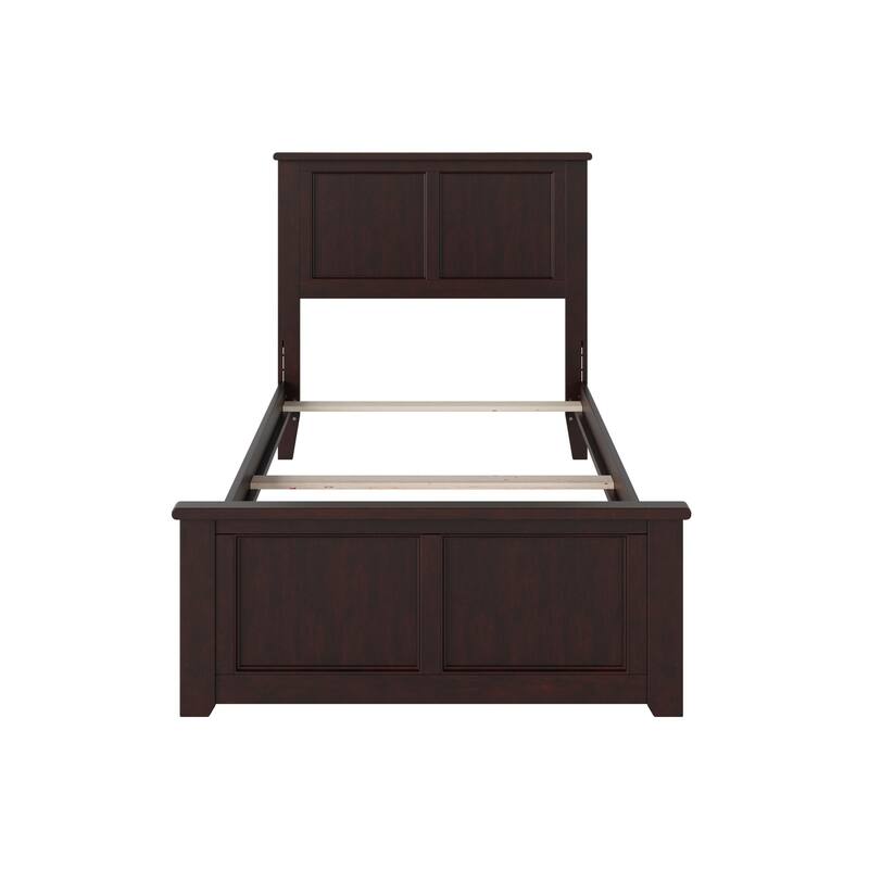 Madison Twin Foundation Bed with Matching Footboard in Espresso