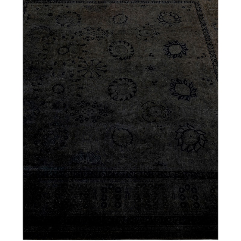 Overdyed One-of-a-Kind Hand-Knotted Area Rug - Black - 6' 0" x 6' 1"