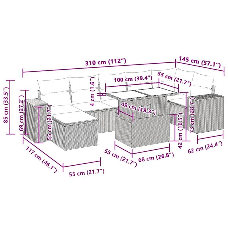 vidaXL Garden Sofa Set