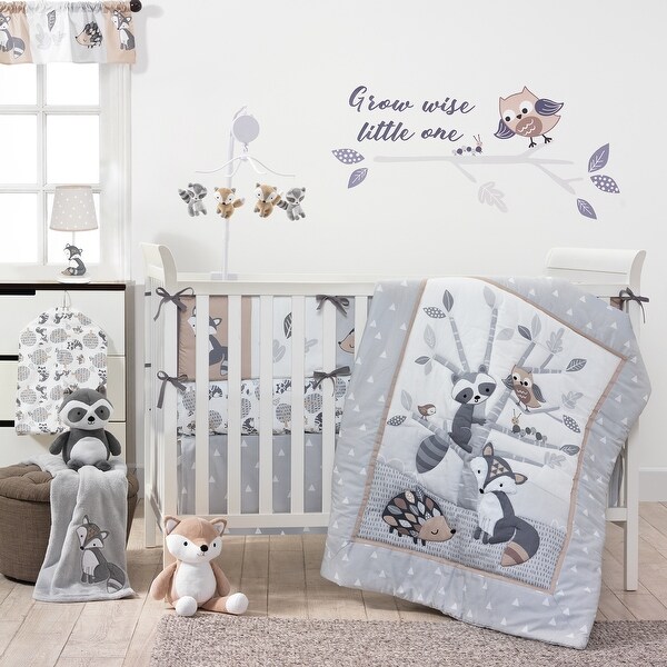 woodland themed nursery bedding