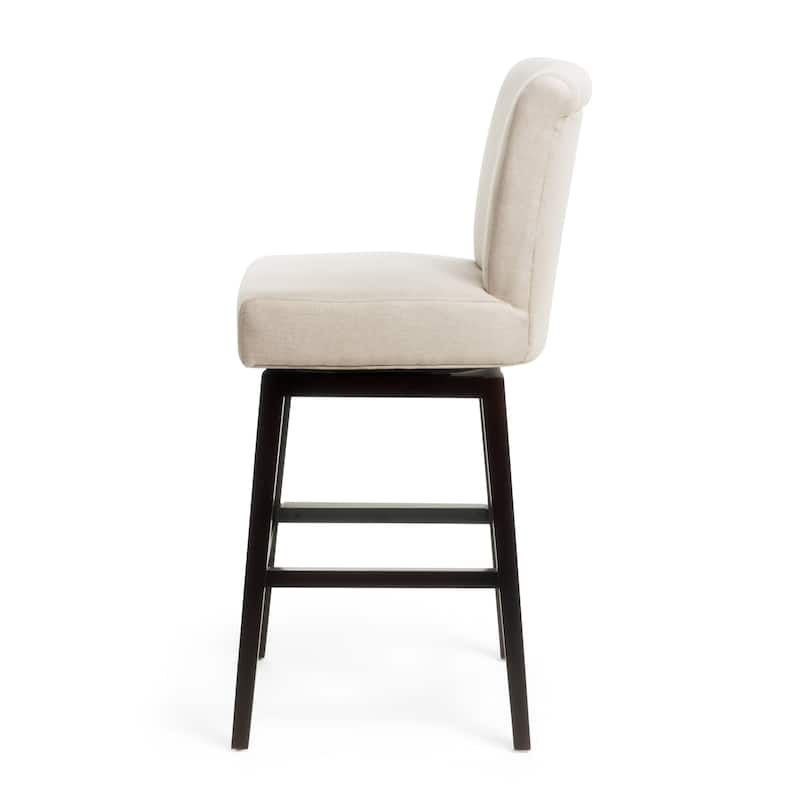 Ostweer Furniture Set of 2 30.75'' Wooden Swivel Height Bar Stools - Brown