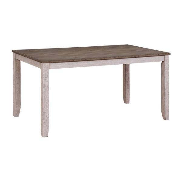 slide 3 of 5, Samuel 2-tone Rectangular Dining Table White