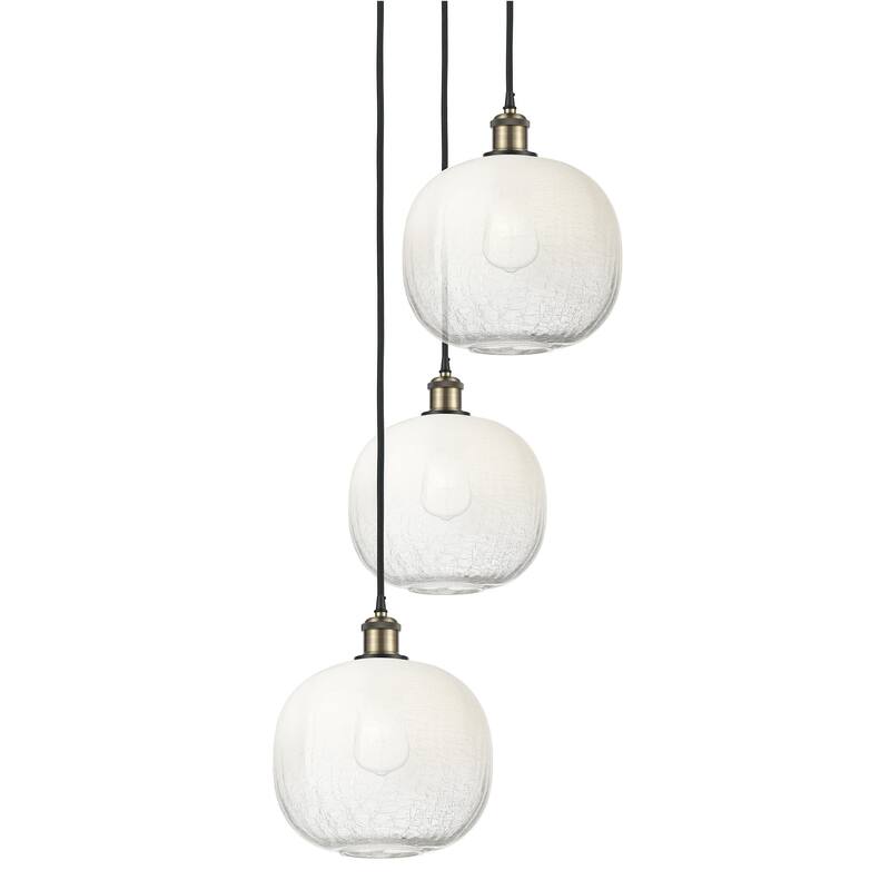 Innovations Lighting 113B-3P-37-17 Brookhaven Sphere Pendant - Black Antique Brass / Opal