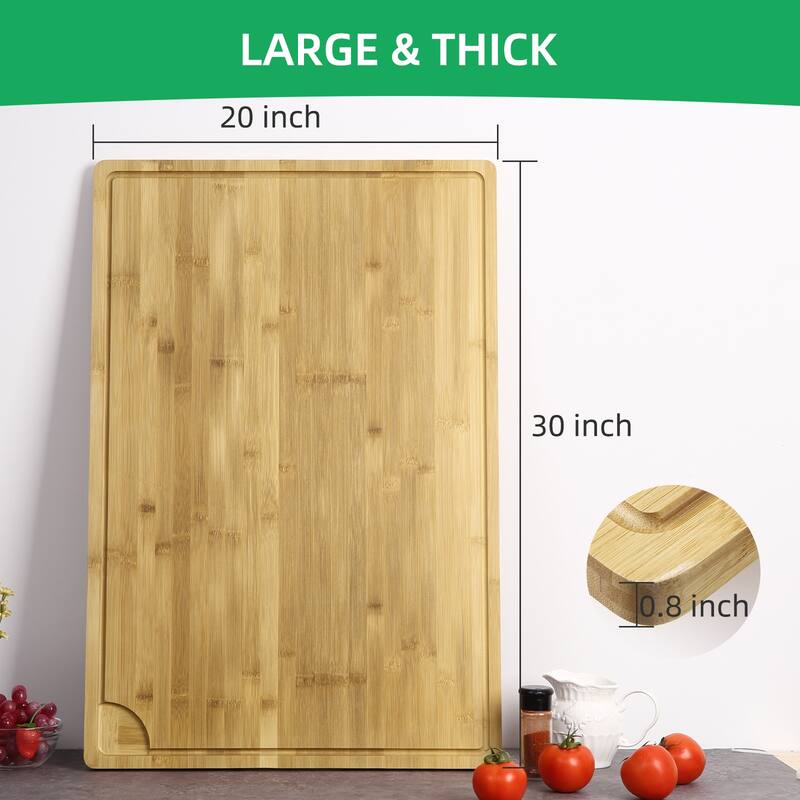30-in L X 20-in W Large Wood Cutting Board