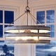 preview thumbnail 1 of 5, Luxury Modern Farmhouse Pendant Light, 22.75"H x 27.75"W, with Rustic Style, Galvanized Steel Finish by Urban Ambiance