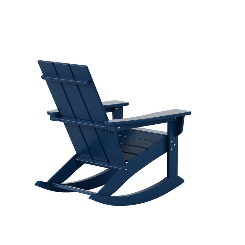 Shoreside 5-Piece Poly All Weather Rocking Chair Conversation Set