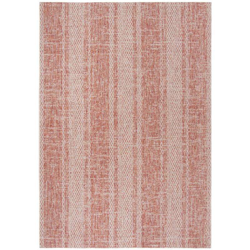 SAFAVIEH Courtyard Nanci Stripe Indoor/ Outdoor Waterproof Patio Backyard Rug