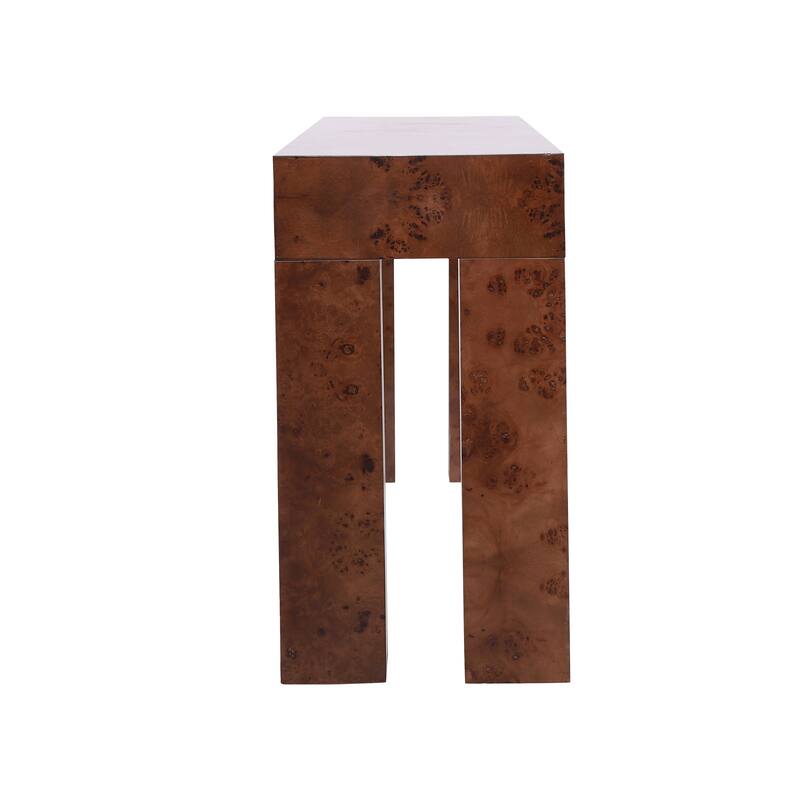 Christopher Knight Home - Burl Wood Console Table with Thick Block Legs