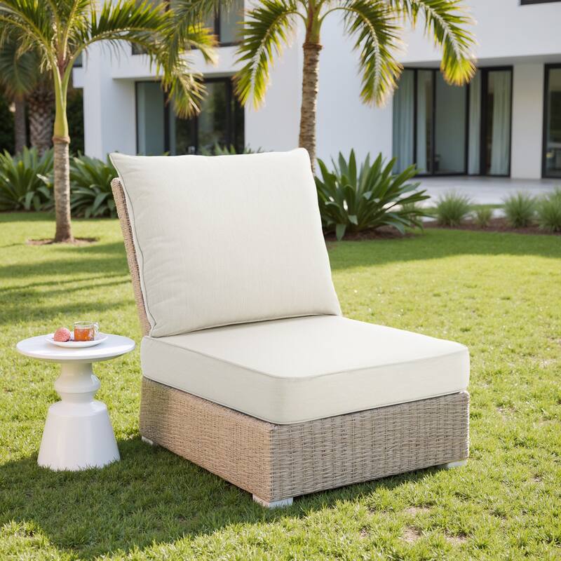 Sunbrella Seat Cushion Waterproof Patio Furniture Cushion - Sunbrella - 4406-Light Sand