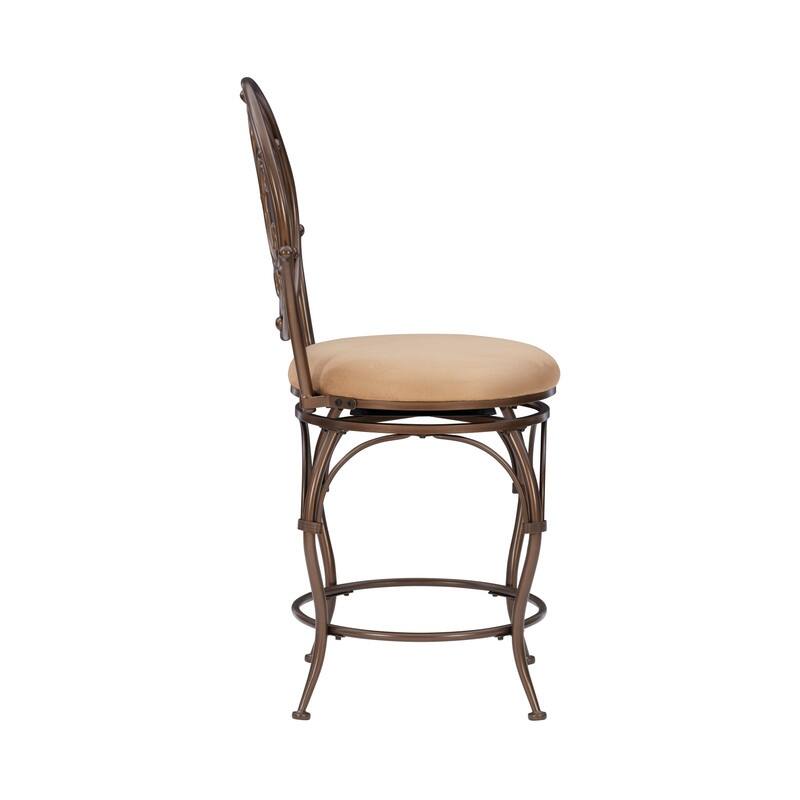 Monaco Big & Tall Scroll Circle Back Counter Stool - N/A