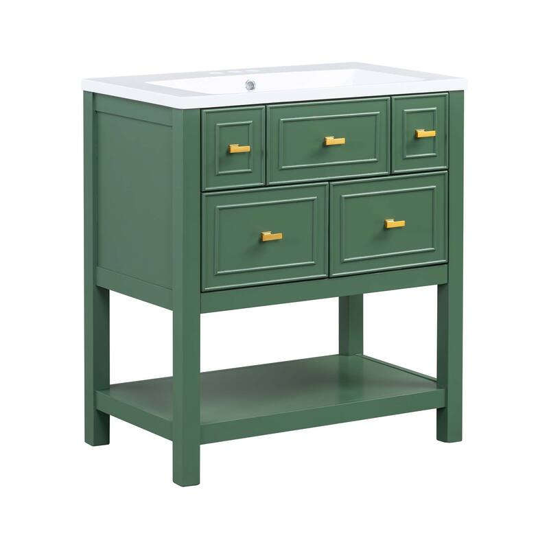 Wood Freestanding Bathroom Vanity with Sink