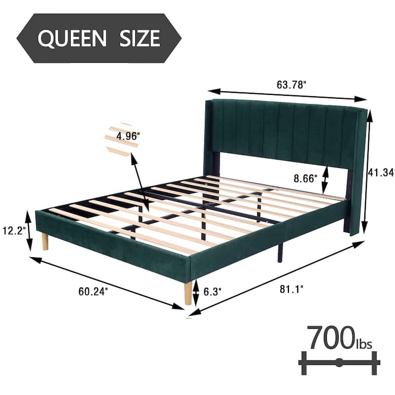 Alazyhome Upholstered Platform Bed Frame