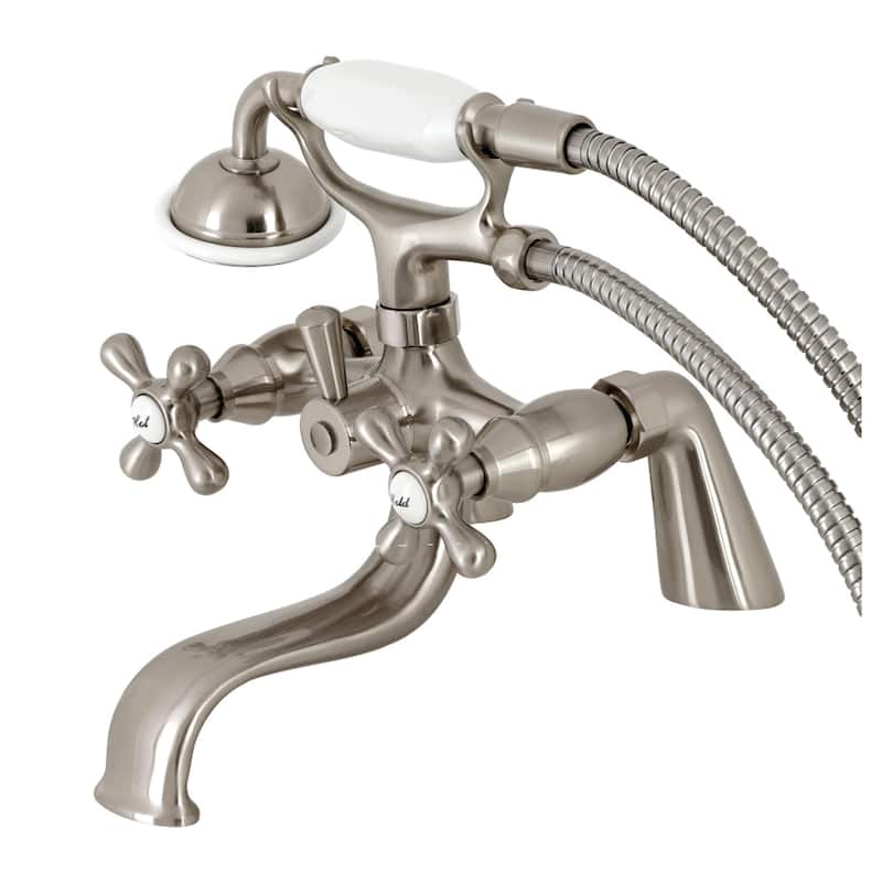 Kingston Brass Deck Mount Clawfoot Tub Faucet with Hand Shower