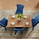 preview thumbnail 38 of 69, Solid Wood Velvet Upholstered Dining Chair Set of 6 Navy
