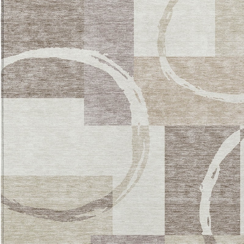 HomeRoots Geometric Modern Rectangle Outdoor Rug