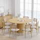 preview thumbnail 32 of 41, Solid Wood Round Dining Table for 4-8 People Nordic style