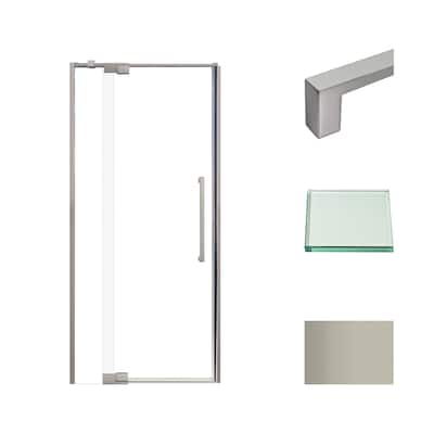 Transolid IPD367610C-S 76" High x 36" Wide Pivot Semi Frameless Shower