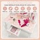 preview thumbnail 7 of 8, Costway Kid Vanity Set Wooden Makeup Table Stool Tri-Folding Mirror - See Details