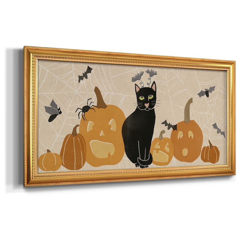 Pumpkin Patch Cats Collection D Premium Framed Canvas- Ready to Hang