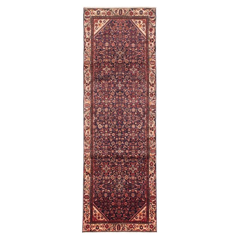 ECARPETGALLERY Hand-knotted Andelz Dark Navy Wool Rug - 3'8 x 10'8