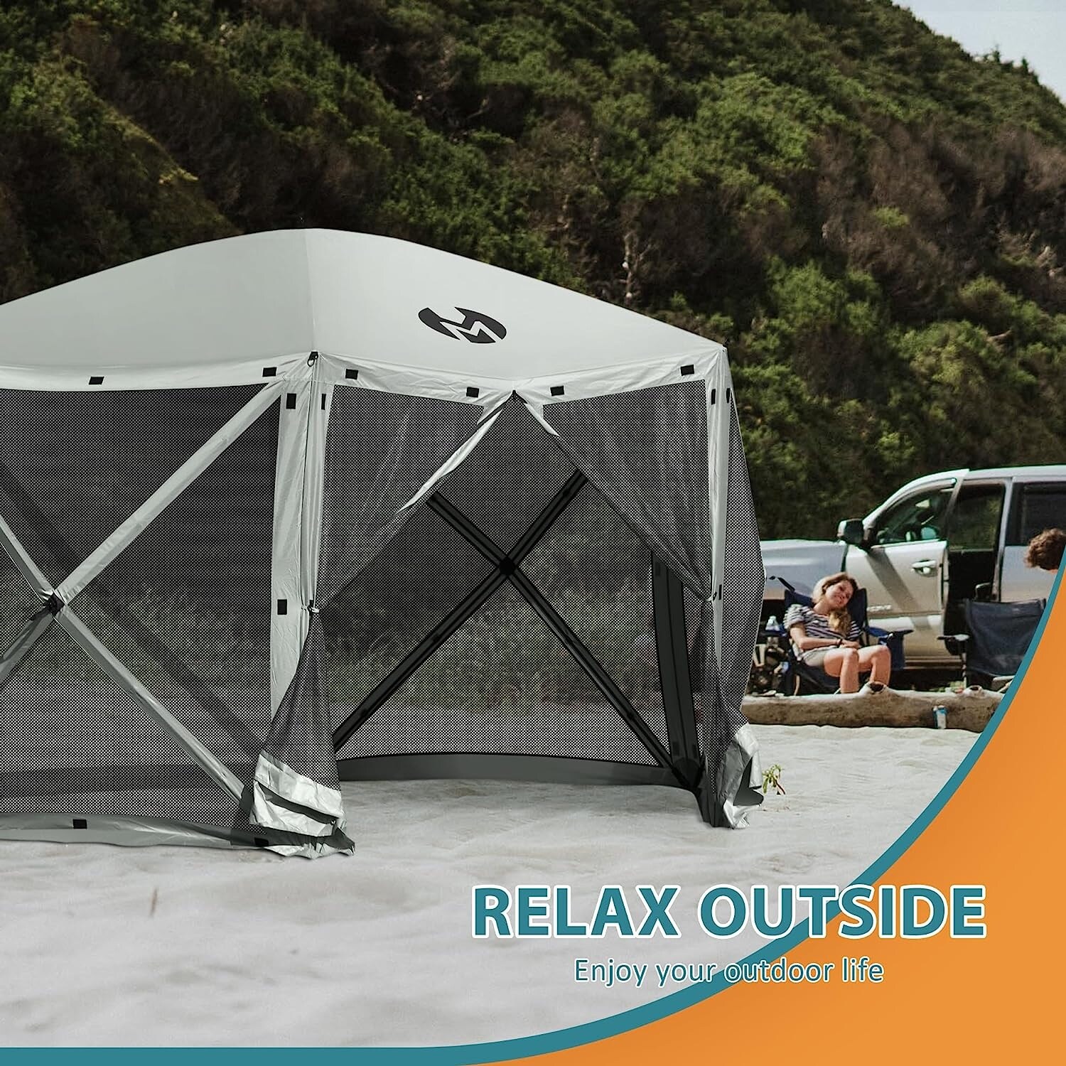 Exacme Portable Gazebo Pop up Tent for Camping Outdoor Four Sides Pop up Clam Screen Tent with Canopy Shelter 1024 6PC On Sale Bed Bath Beyond 38206709