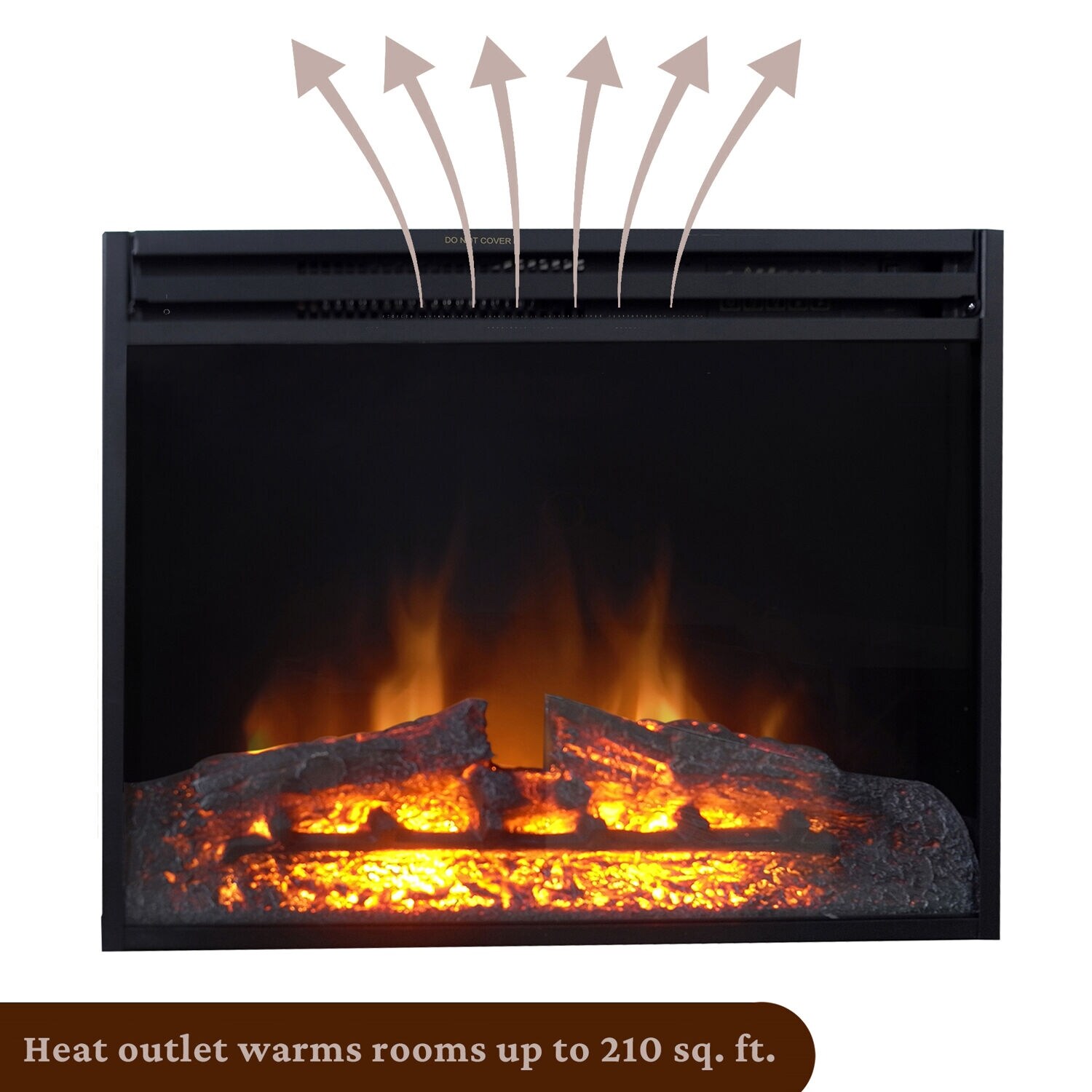 27-In. Freestanding 5116 BTU Ventless Electric Fireplace Heater Insert -  Bed Bath u0026 Beyond - 24249622