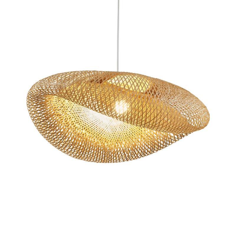 32 Inch Bamboo chandelier 1 Lt - Bamboo Finish