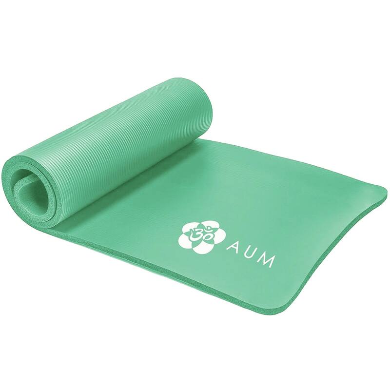 AUM High Density HD Foam Tech Yoga Exercise Mat - 72" x 24" x 1/2"