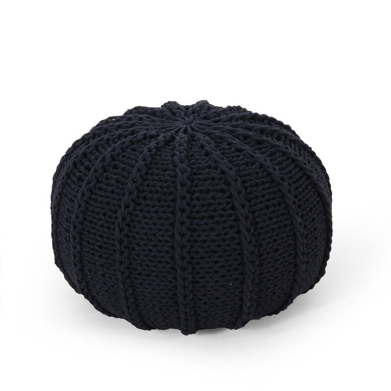 Cotton Round Pouf，Siutable For Your Living Room, Bedroom Or Entryway