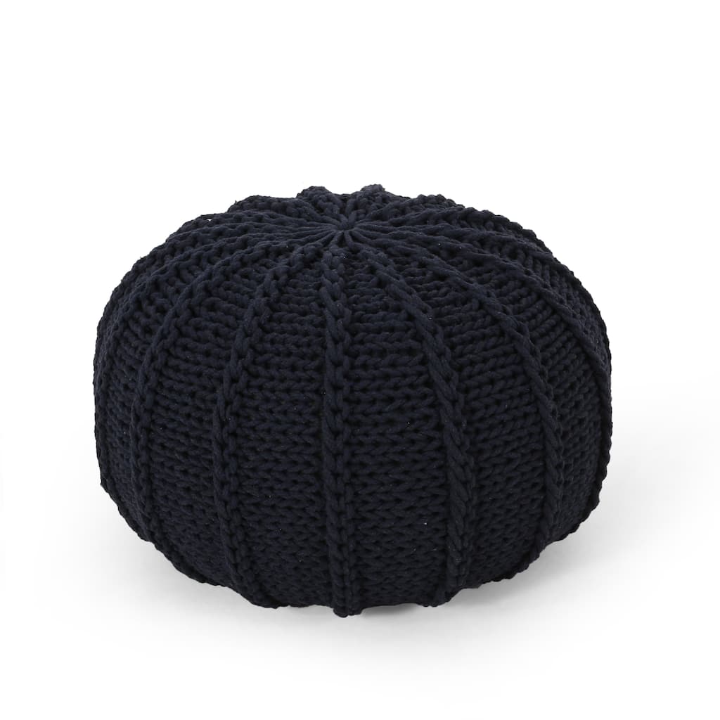 Cotton Round Pouf，Siutable For Your Living Room, Bedroom Or Entryway
