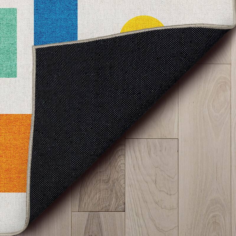 Well Woven Crayola Bright Modern Dining Bedroom Playroom Low-Pile Rug