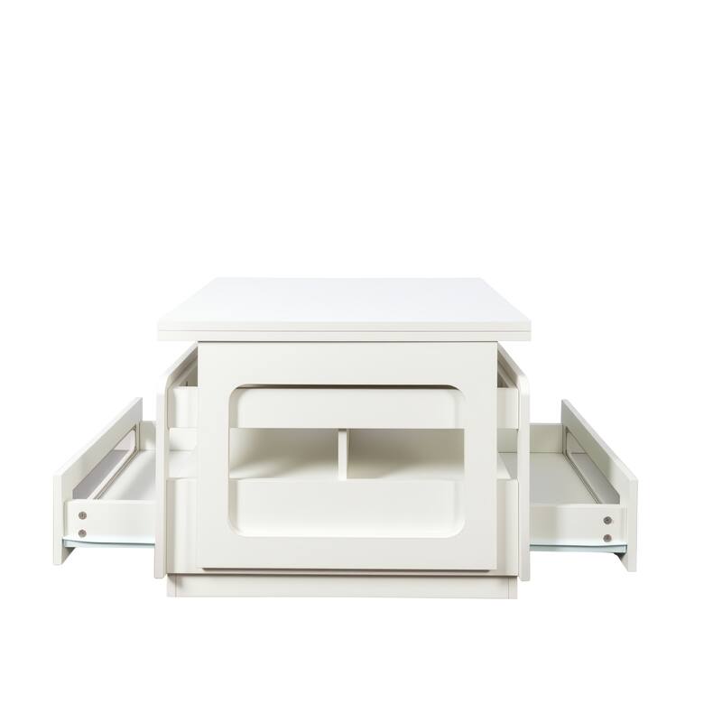 Modern 3 in 1 Transformable Coffee Table with Storage Cabinet and Lift Top, for Living Room and Dining Room