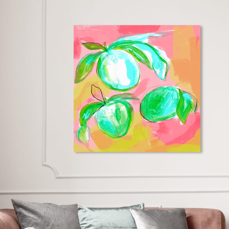 Wynwood Studio Canvas Food and Cuisine Mint Juicy Lemons Green and Light Green Tropical Wall Art Canvas Print - 40 x 40