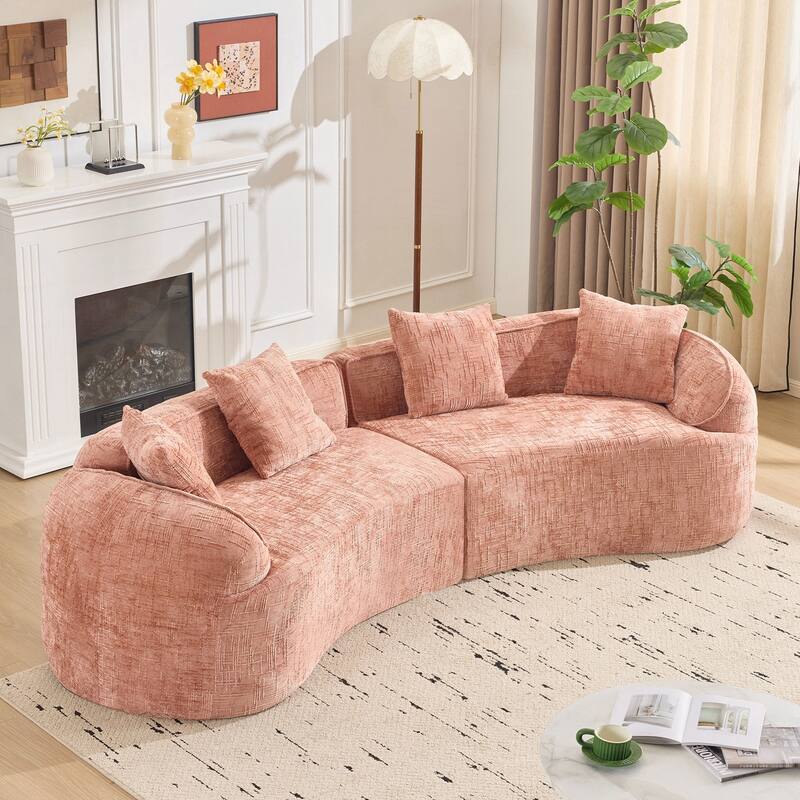 Curved Compressed Sofa, Creative Nordic-style Design for Living Room