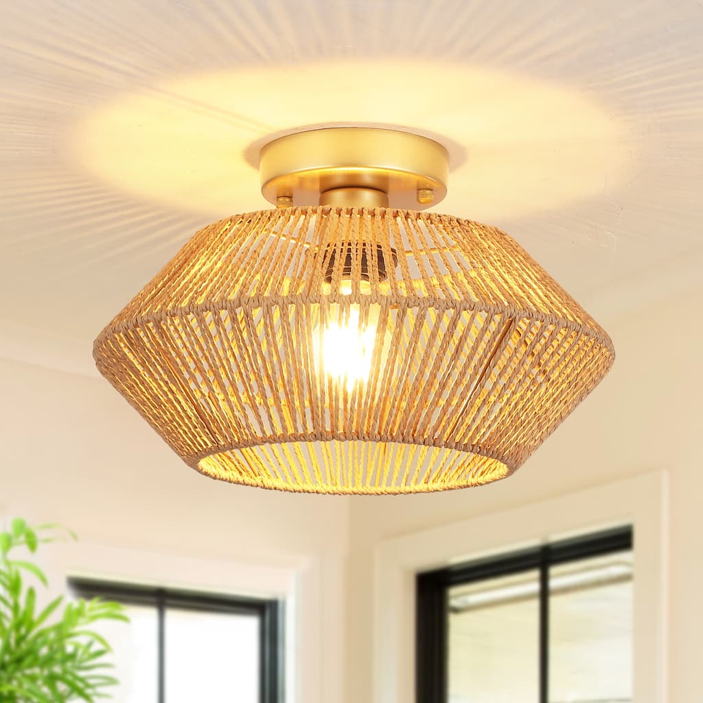 Farmhouse Style Semi Flush Mounts Ceiling Light for Kitchen Living Room