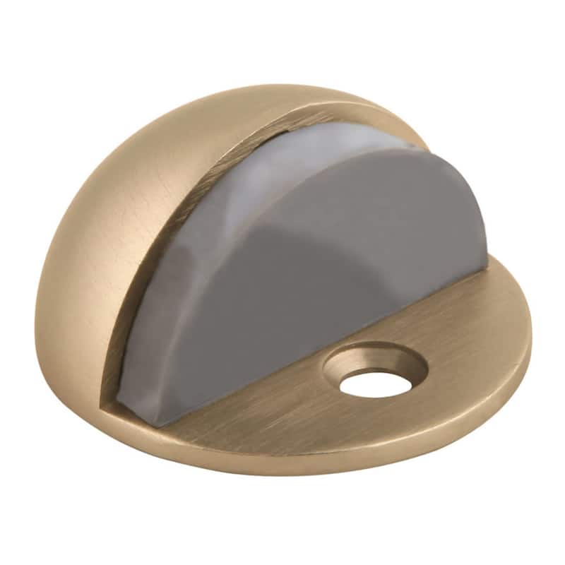 Design House 188367 1-1/2" Floor Mounted Dome Door Stop - Satin Brass