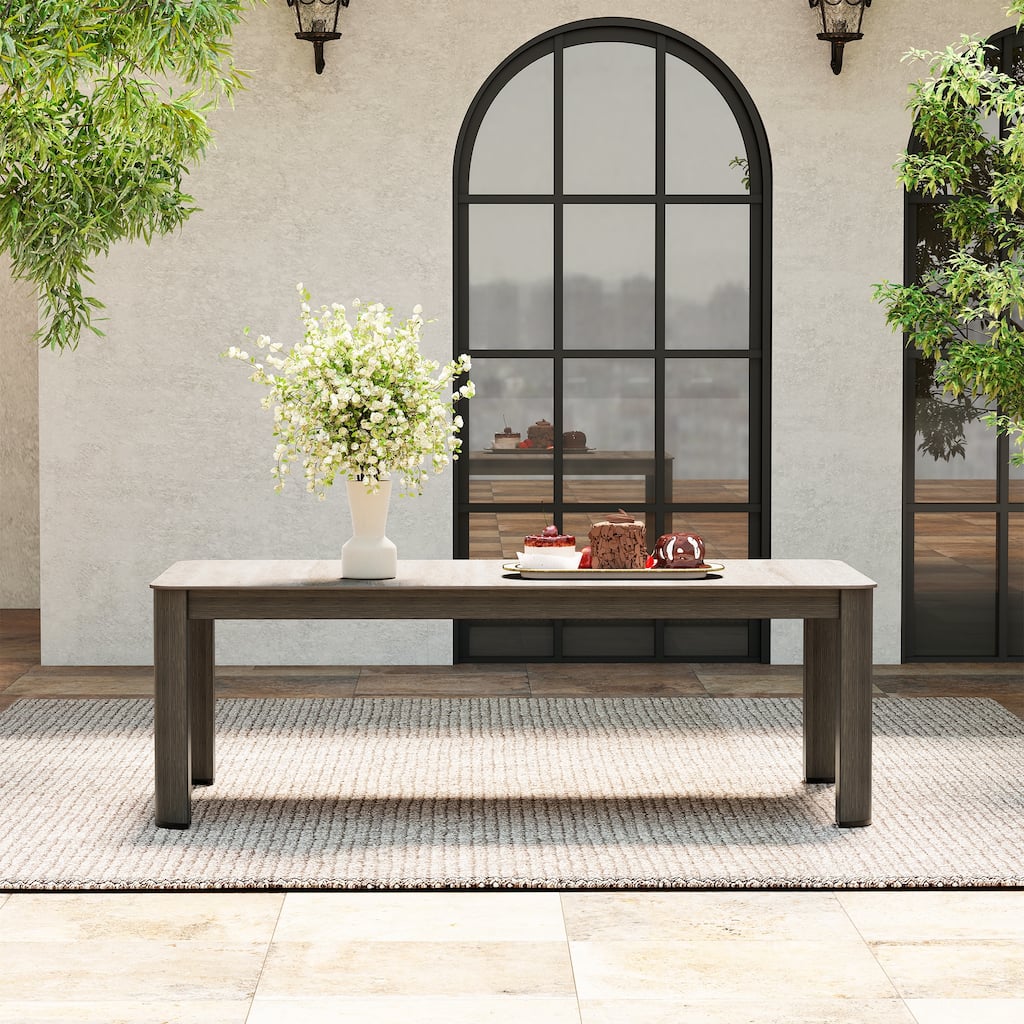 Nimbus 1-Piece Brown Aluminum Outdoor Coffee Table - 47 x 23