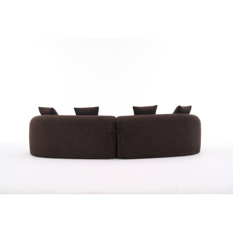 Home Furniture Sleeper 4 Seater Sectional Sofa with 4 Pillows