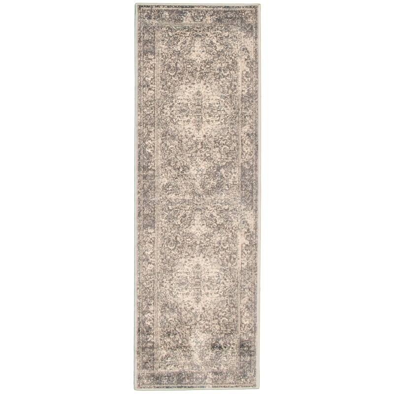 ECARPETGALLERY Willow Traditional Rug - 2'7" x 8'0" Runner - Ivory