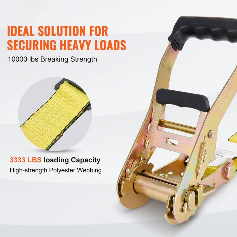 Ratchet Tie Down Straps for Moving Securing Cargo, Appliances, Motorcycle