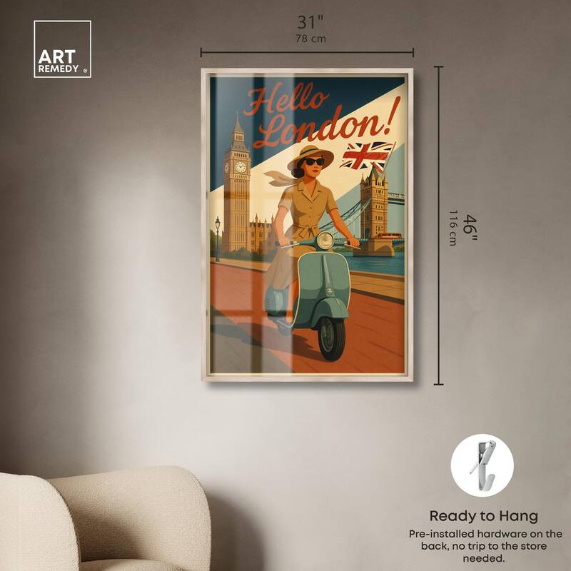 Scooter English Travel Shadowbox by Art Remedy