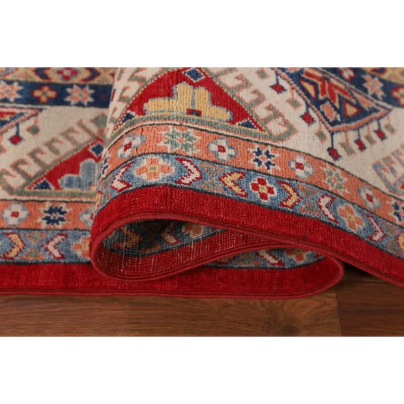 Red Kazak Oriental Area Rug Handmade Wool Carpet - 6'5" x 9'10"