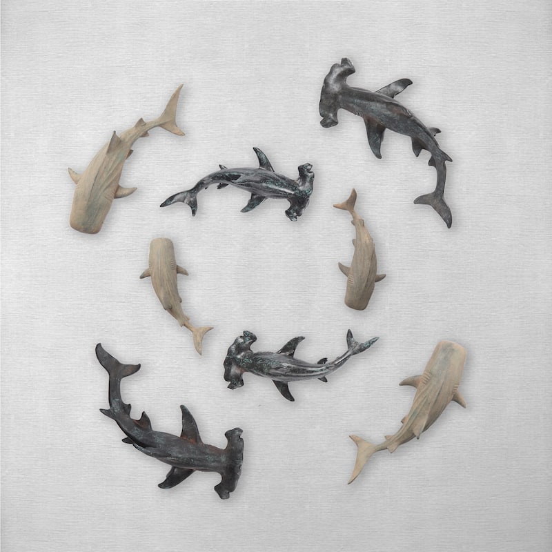 Willa Grey Resin Imitation Whale Shark Wall Decor