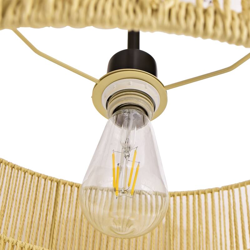 Hand-Woven Rattan Pendant Light