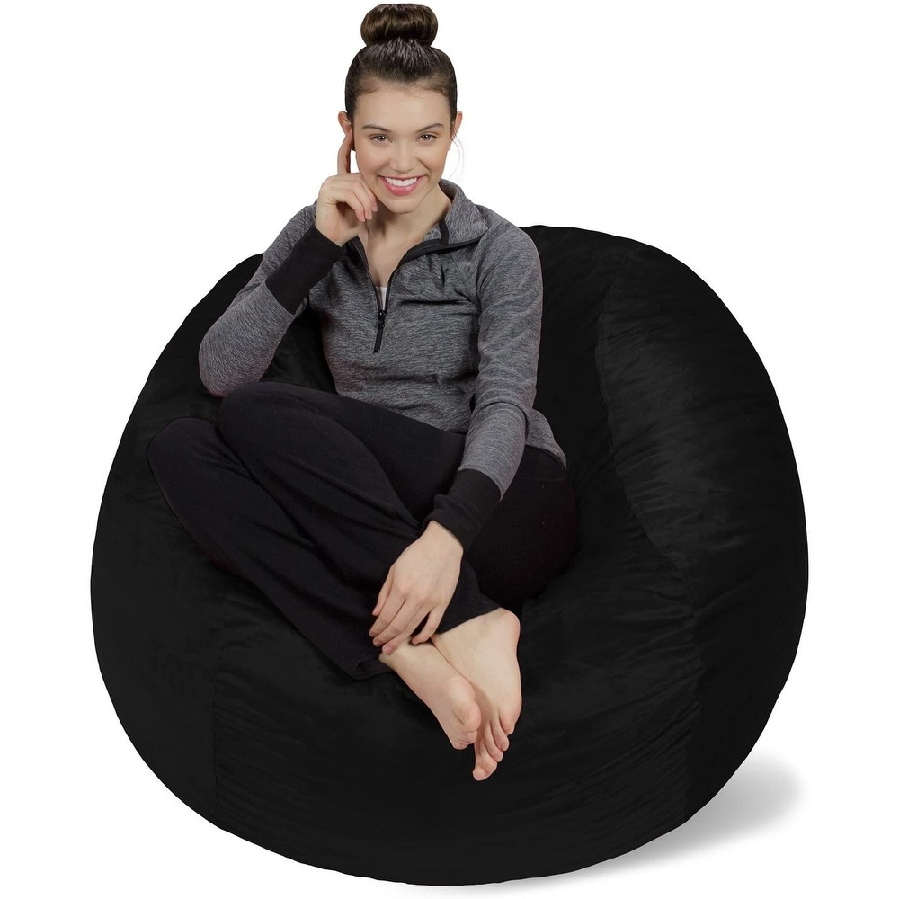 3' Kids' Bean Bag Chair With Memory Foam Filling And Washable Cover  Charcoal - Relax Sacks : Target