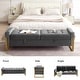 preview thumbnail 6 of 15, 66" Storage Bench King Size End of Bed with Double Lids and Gold Legs