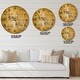 preview thumbnail 4 of 7, Designart 'Antique face on Parchment' Oversized Rustic Wall CLock
