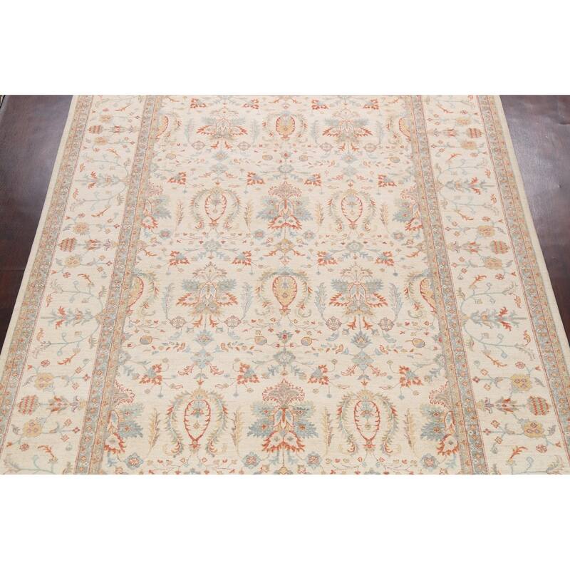 Vegetable Dye Sultanabad Ziegler Oriental Wool Area Rug Hand-knotted - 9'1" x 12'0"