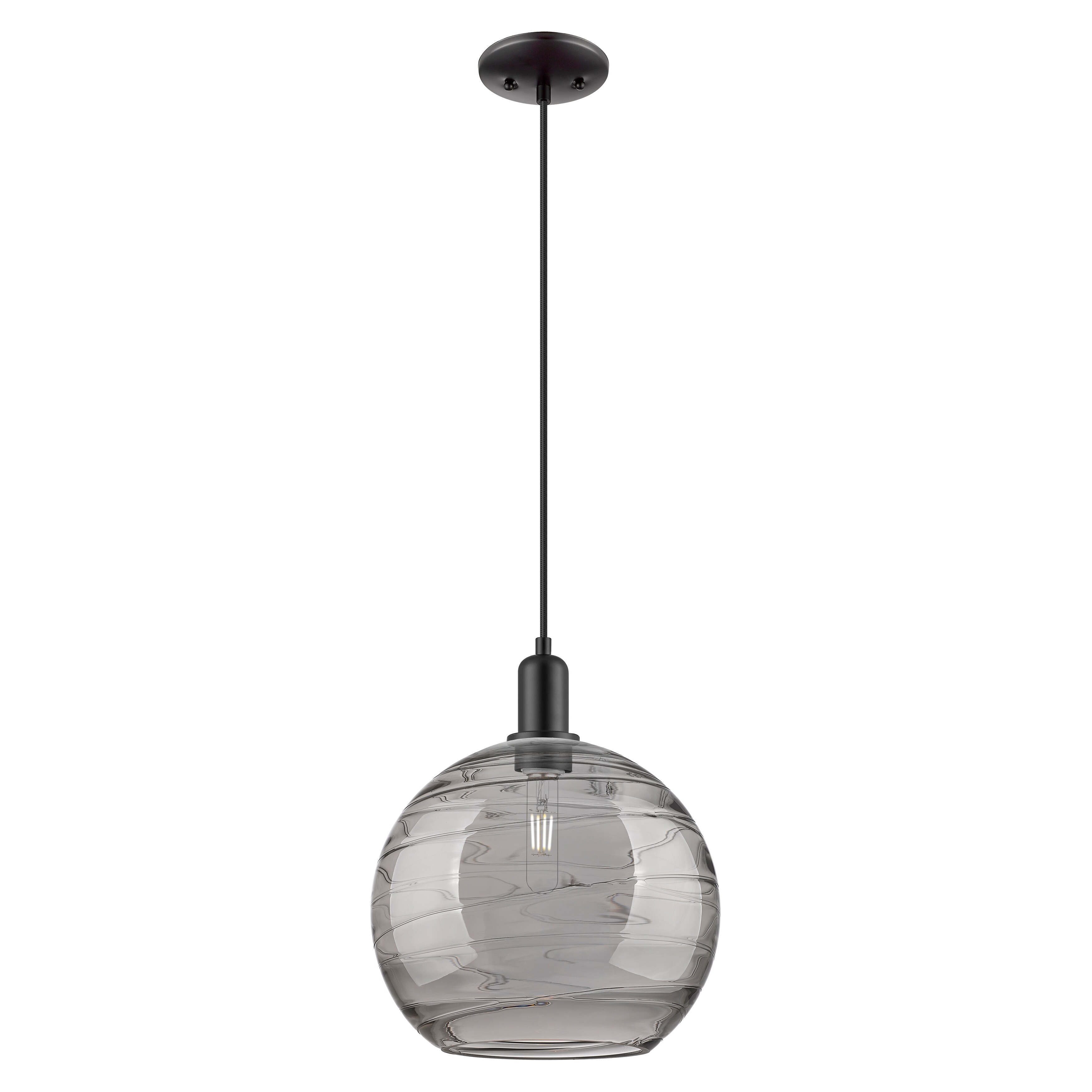 Innovations Lighting Endless Possibilities Arcadia - Athens Deco Swirl - 1 Light 12" Cord Hung Mini Pendant